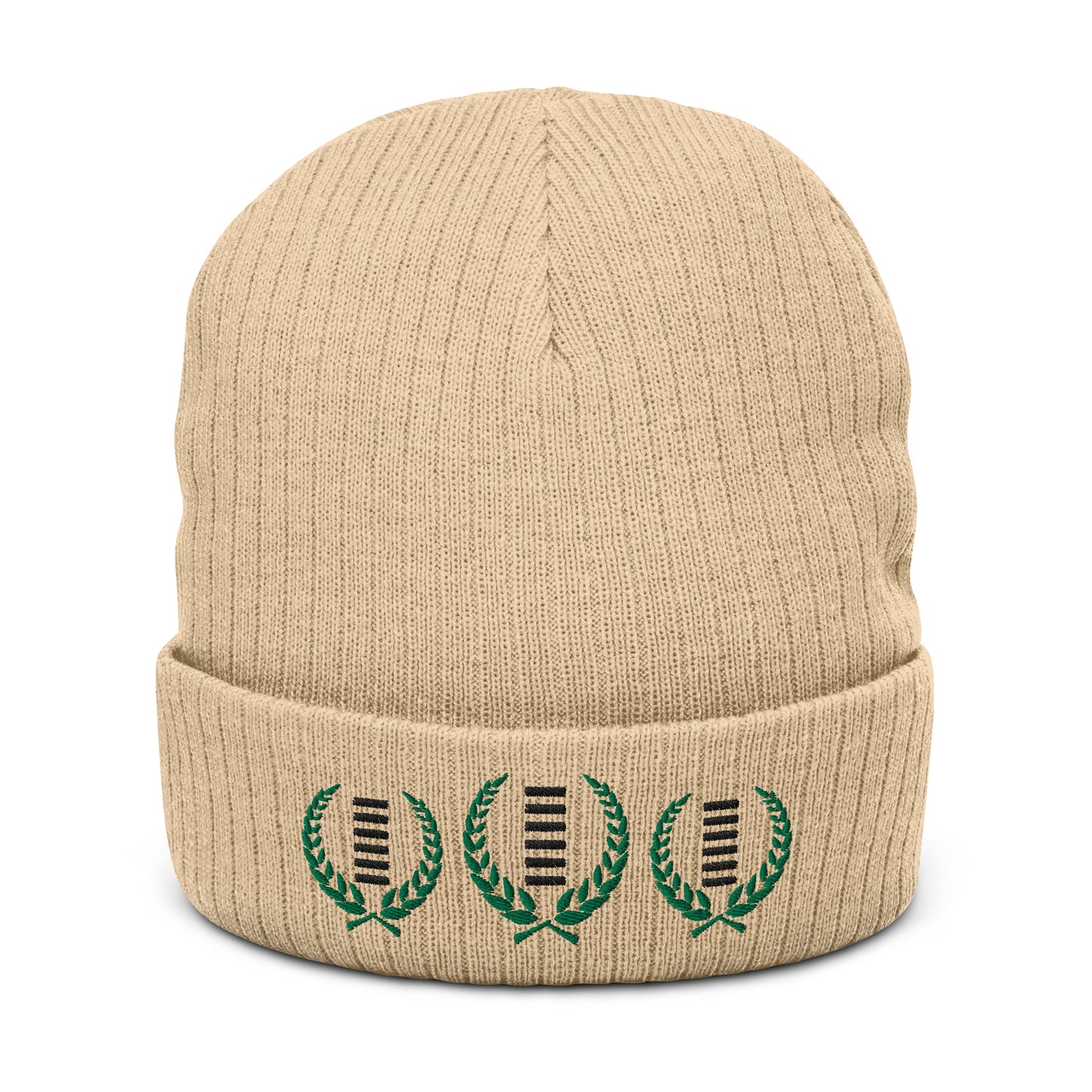 Crown Of Heaven Ribbed knit beanie - Hetepu