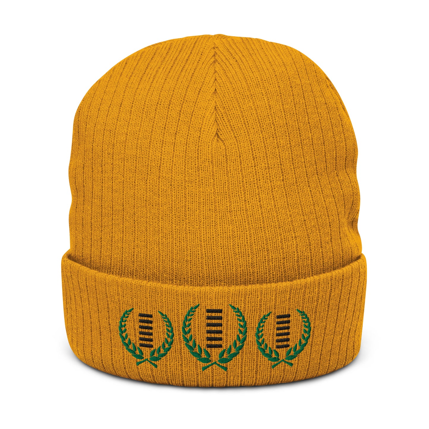 Crown Of Heaven Ribbed knit beanie - Hetepu