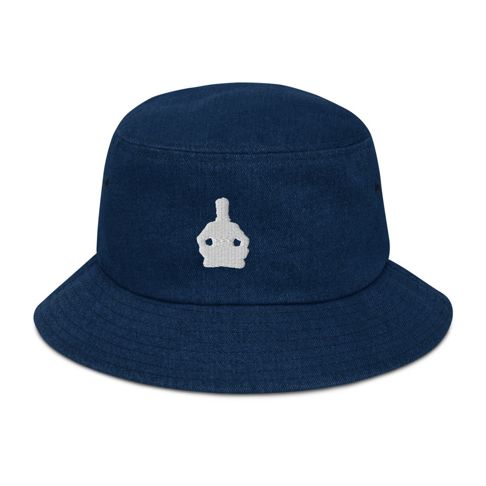 Tranquil Warrior Denim Bucket Hat - Hetepu