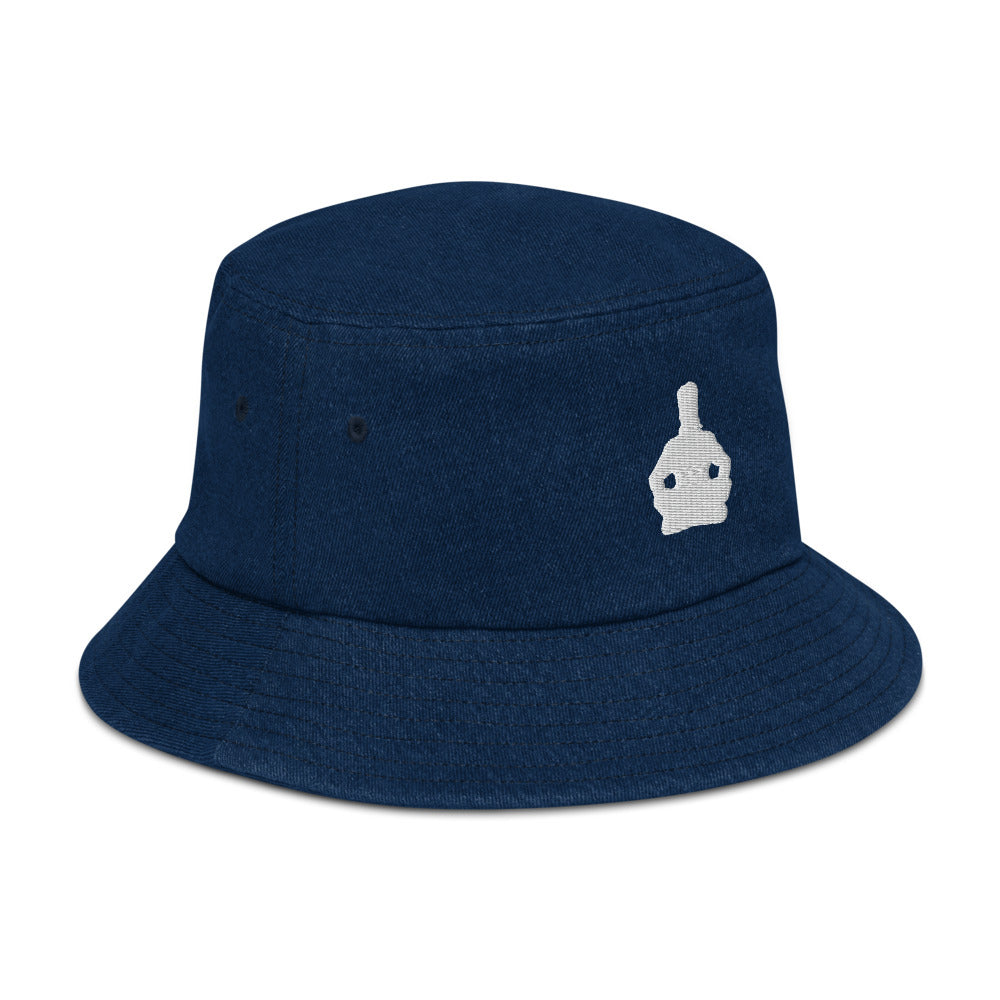 Tranquil Warrior Denim Bucket Hat - Hetepu