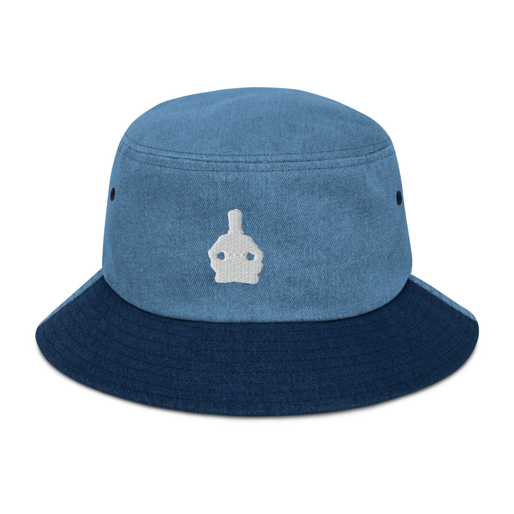 Tranquil Warrior Denim Bucket Hat - Hetepu