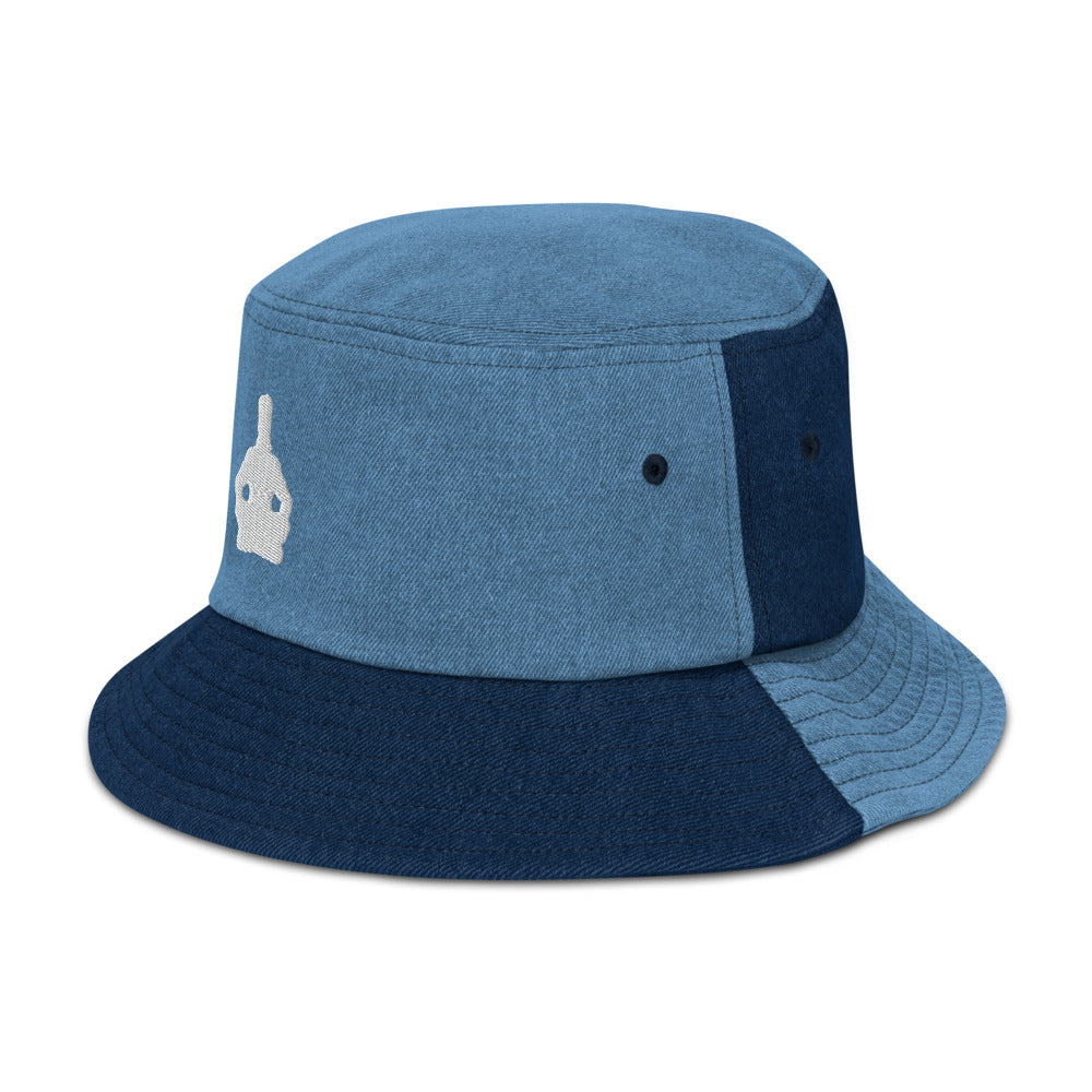 Tranquil Warrior Denim Bucket Hat - Hetepu