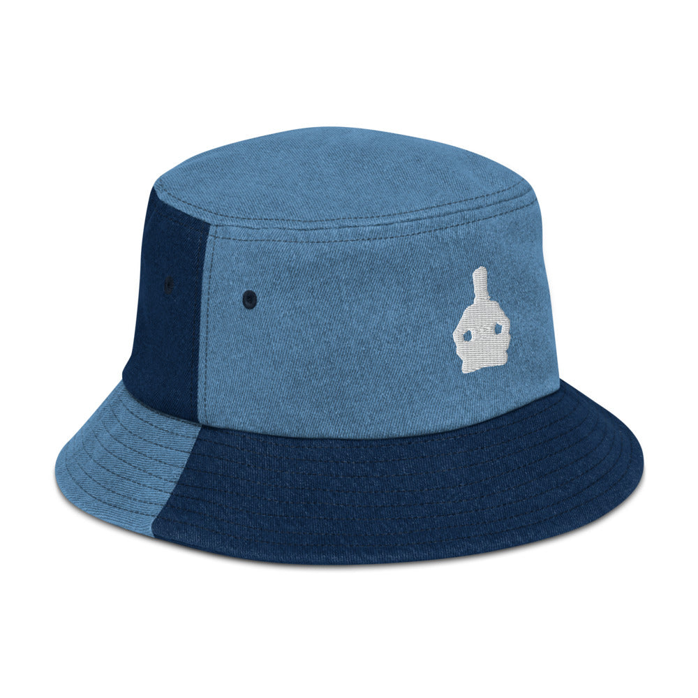 Tranquil Warrior Denim Bucket Hat - Hetepu