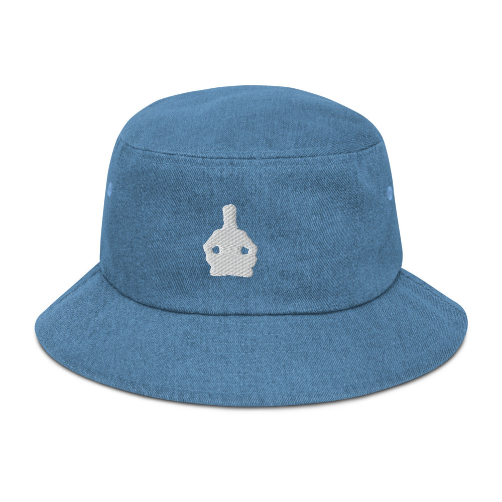 Tranquil Warrior Denim Bucket Hat - Hetepu