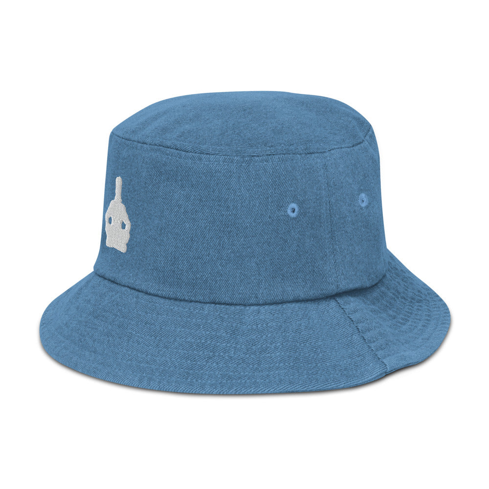 Tranquil Warrior Denim Bucket Hat - Hetepu