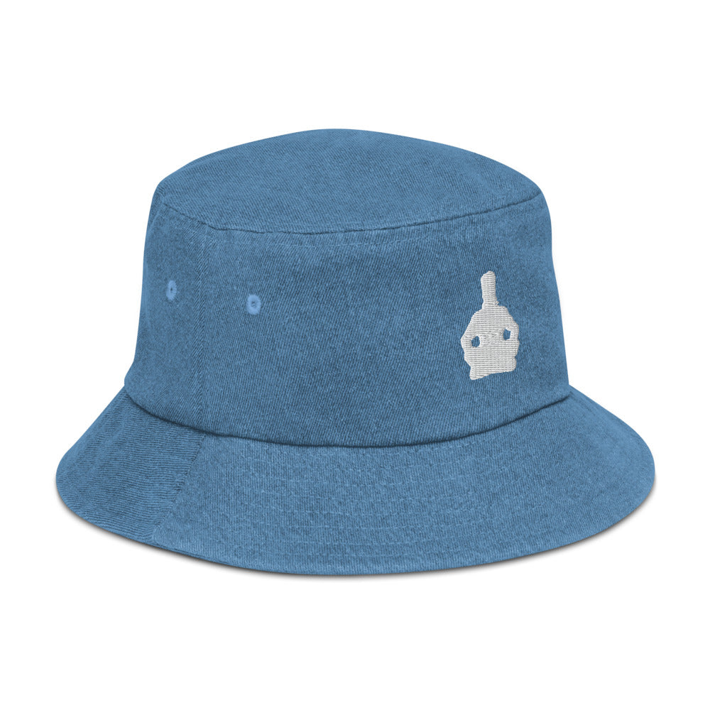 Tranquil Warrior Denim Bucket Hat - Hetepu